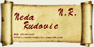 Neda Rudović vizit kartica